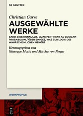 De nonnullis, quae pertinent ad Logicam probabilium / Über einiges, was zur Logik des Wahrscheinlichen gehört