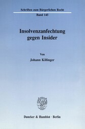 Insolvenzanfechtung gegen Insider.