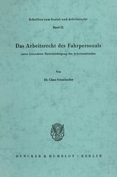 Das Arbeitsrecht des Fahrpersonals