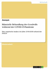 Bilanzielle Behandlung des Goodwills während der COVID-19-Pandemie