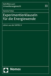 Experimentierklauseln für die Energiewende