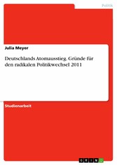 Deutschlands Atomausstieg. Gründe für den radikalen Politikwechsel 2011