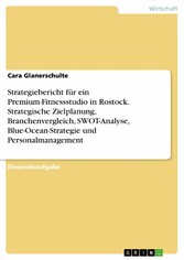 Strategiebericht für ein Premium-Fitnessstudio in Rostock. Strategische Zielplanung, Branchenvergleich, SWOT-Analyse, Blue-Ocean-Strategie und Personalmanagement