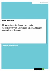 Elektroniker für Betriebstechnik. Abisolieren von Leitungen und Anbringen von Aderendhülsen