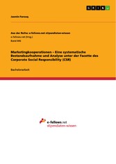 Marketingkooperationen - Eine systematische Bestandsaufnahme und Analyse unter der Facette des Corporate Social Responsibility (CSR)