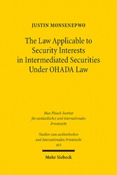 The Law Applicable to Security Interests in Intermediated Securities Under OHADA Law