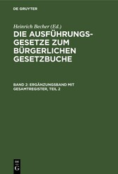 Ergänzungsband mit Gesamtregister, Teil 2