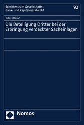 Die Beteiligung Dritter bei der Erbringung verdeckter Sacheinlagen