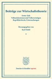 Beiträge zur Wirtschaftstheorie.