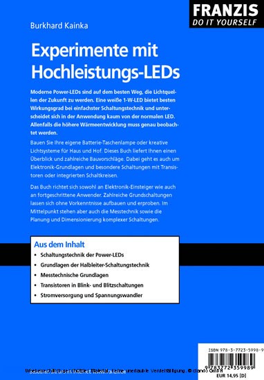 Experimente mit Hochleistungs-LEDs