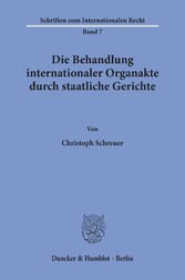 Die Behandlung internationaler Organakte durch staatliche Gerichte.