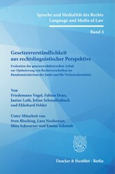 Gesetzesverständlichkeit aus rechtslinguistischer Perspektive.