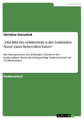 'Das Bild des schmerzens u der Leidenden Natur eines liebevollen Vaters'