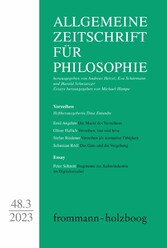 Allgemeine Zeitschrift für Philosophie: Heft 48.3/2023