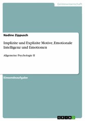 Implizite und Explizite Motive, Emotionale Intelligenz und Emotionen