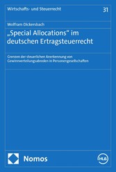 'Special Allocations' im deutschen Ertragsteuerrecht