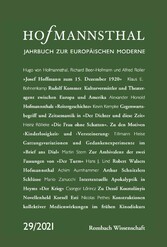 Hofmannsthal - Jahrbuch zur europäischen Moderne