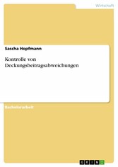 Kontrolle von Deckungsbeitragsabweichungen