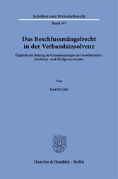 Das Beschlussmängelrecht in der Verbandsinsolvenz.