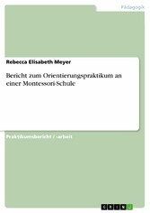 Bericht zum Orientierungspraktikum an einer Montessori-Schule