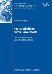 Kapitalerhaltung durch Solvenztests