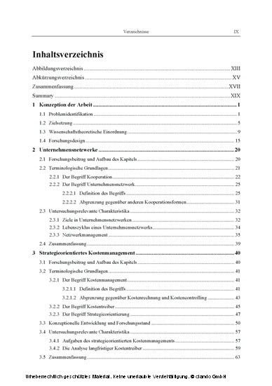 Strategieorientiertes Kostenmanagement in Unternehmensnetzwerken