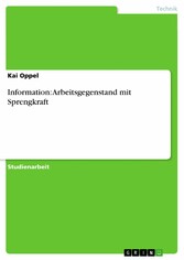 Information: Arbeitsgegenstand mit Sprengkraft