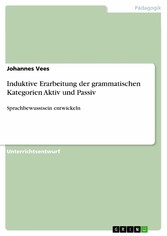 Induktive Erarbeitung der grammatischen Kategorien Aktiv und Passiv