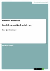 Das Toleranzedikt des Galerius