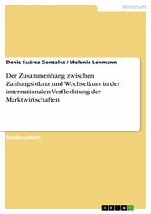 Der Zusammenhang zwischen Zahlungsbilanz und Wechselkurs in der internationalen Verflechtung der Marktwirtschaften