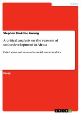 A critical analysis on the reasons of underdevelopment in Africa