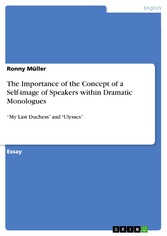 The Importance of the Concept of a Self-image of Speakers within Dramatic Monologues