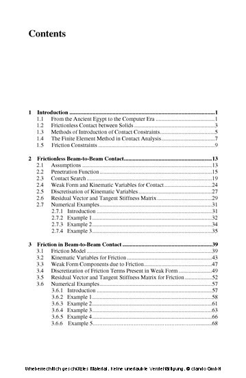 Finite Element Analysis of Beam-to-Beam Contact