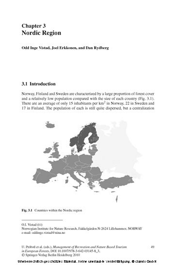 Management of Recreation and Nature Based Tourism in European Forests