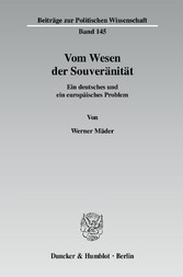 Vom Wesen der Souveränität.