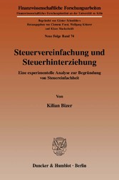 Steuervereinfachung und Steuerhinterziehung.