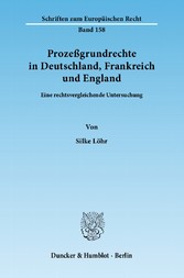 Prozeßgrundrechte in Deutschland, Frankreich und England.