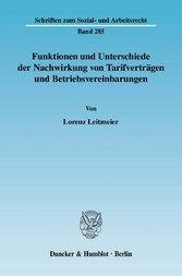 Funktionen und Unterschiede der Nachwirkung von Tarifverträgen und Betriebsvereinbarungen.