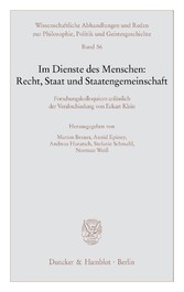 Im Dienste des Menschen: Recht, Staat und Staatengemeinschaft.