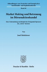 Market Making und Betreuung im Börsenaktienhandel.