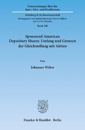 Sponsored American Depositary Shares: Umfang und Grenzen der Gleichstellung mit Aktien.