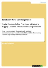 Social Sustainability Practices within the Supply Chain of Multinational Corporations