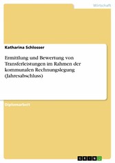 Ermittlung und Bewertung von Transferleistungen im Rahmen der kommunalen Rechnungslegung (Jahresabschluss)