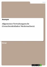 Allgemeines Verwaltungsrecht (Gutachtenleitfaden Niedersachsen)