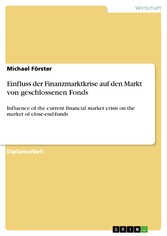 Einfluss der Finanzmarktkrise auf den Markt von geschlossenen Fonds