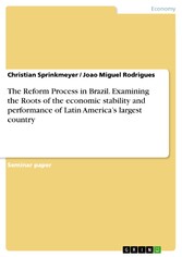 The Reform Process in Brazil. Examining the Roots of the economic stability and performance of Latin America's largest country