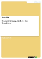 Teamentwicklung. Die Rolle des Teamleiters