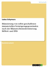 Bilanzierung von selbst geschaffenen immateriellen Vermögensgegenständen nach der Bilanzrechtsmodernisierung BilMoG und IFRS