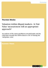 Valuation within illiquid markets - Is 'Fair Value' measurement still an appropriate approach?