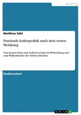 Finnlands Außenpolitik nach dem ersten Weltkrieg